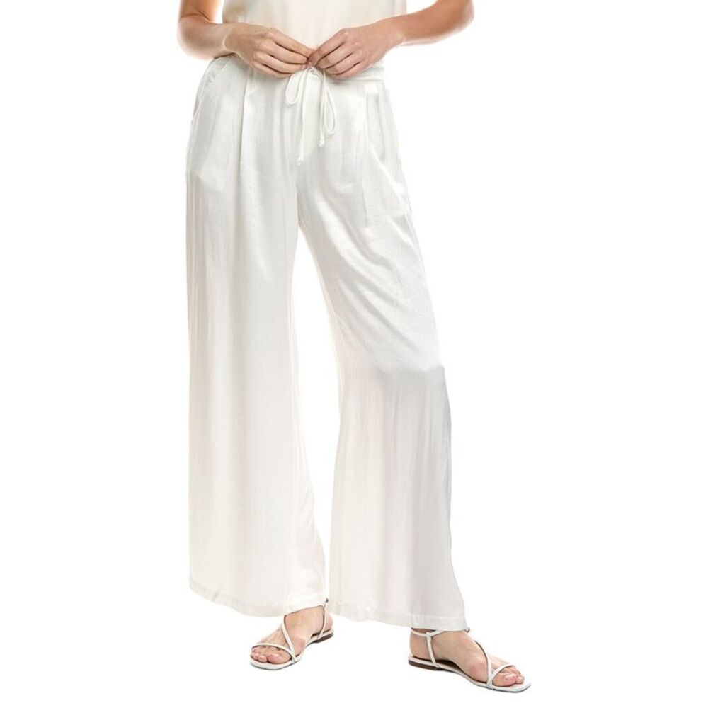Young Fabulous & Broke Womens  Aaron Satin Pant, White